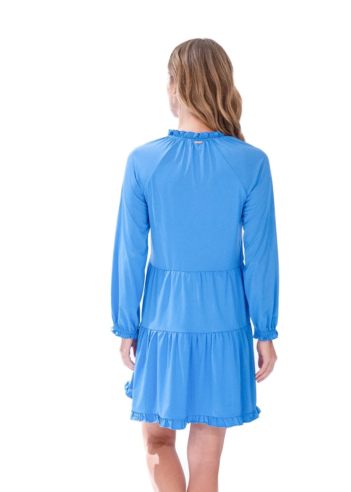 Periwinkle Blue Tiered Ruffle Dress