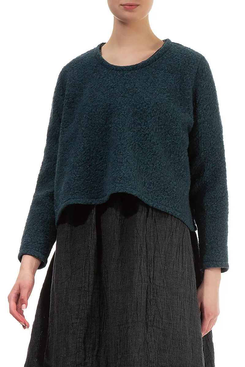 Plush Wool Teal Cotton Jumper