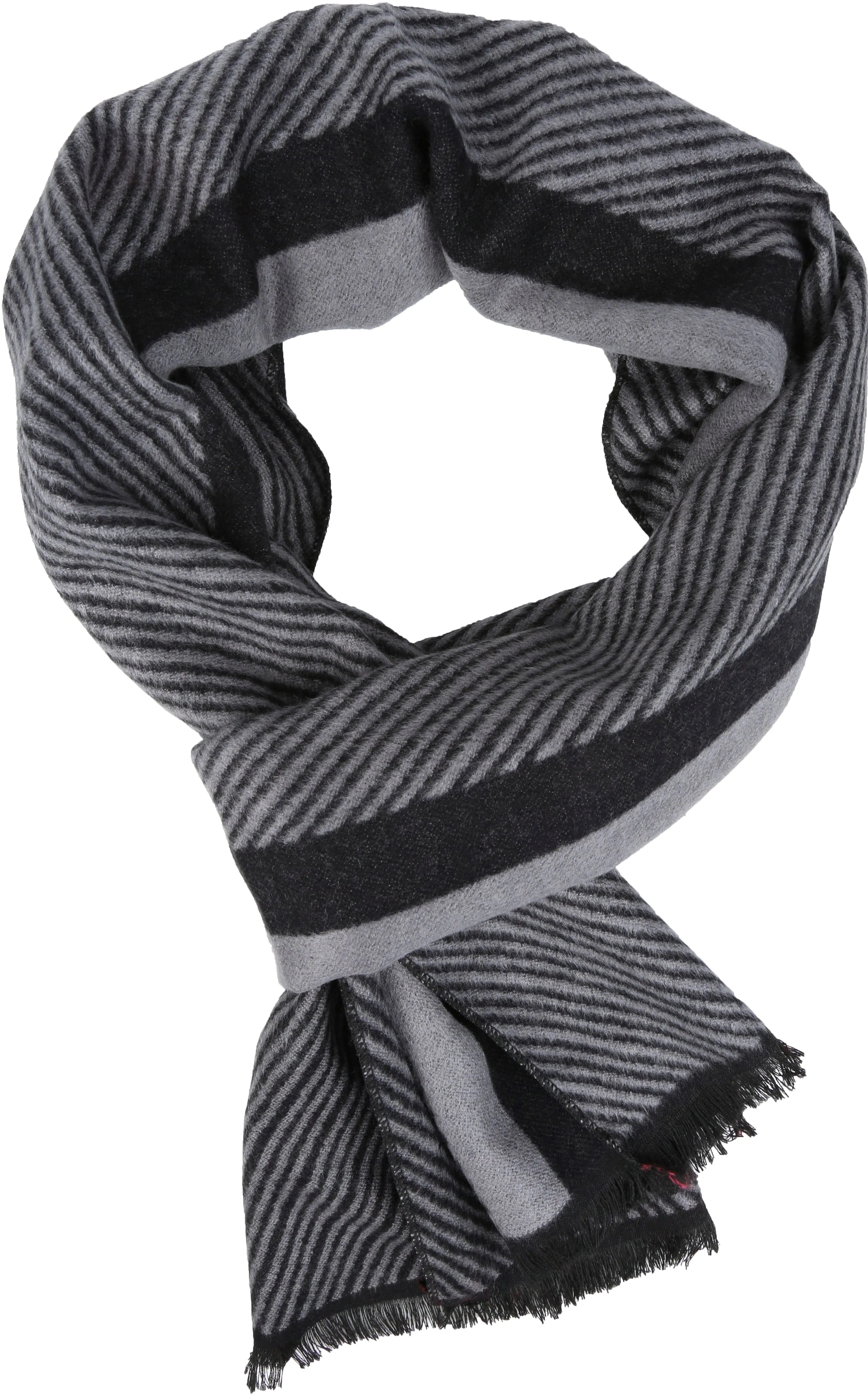 Sakkas Kopa Long Mid Weight Soft Fringe Patterned UniSex Cashmere Feel Scarf