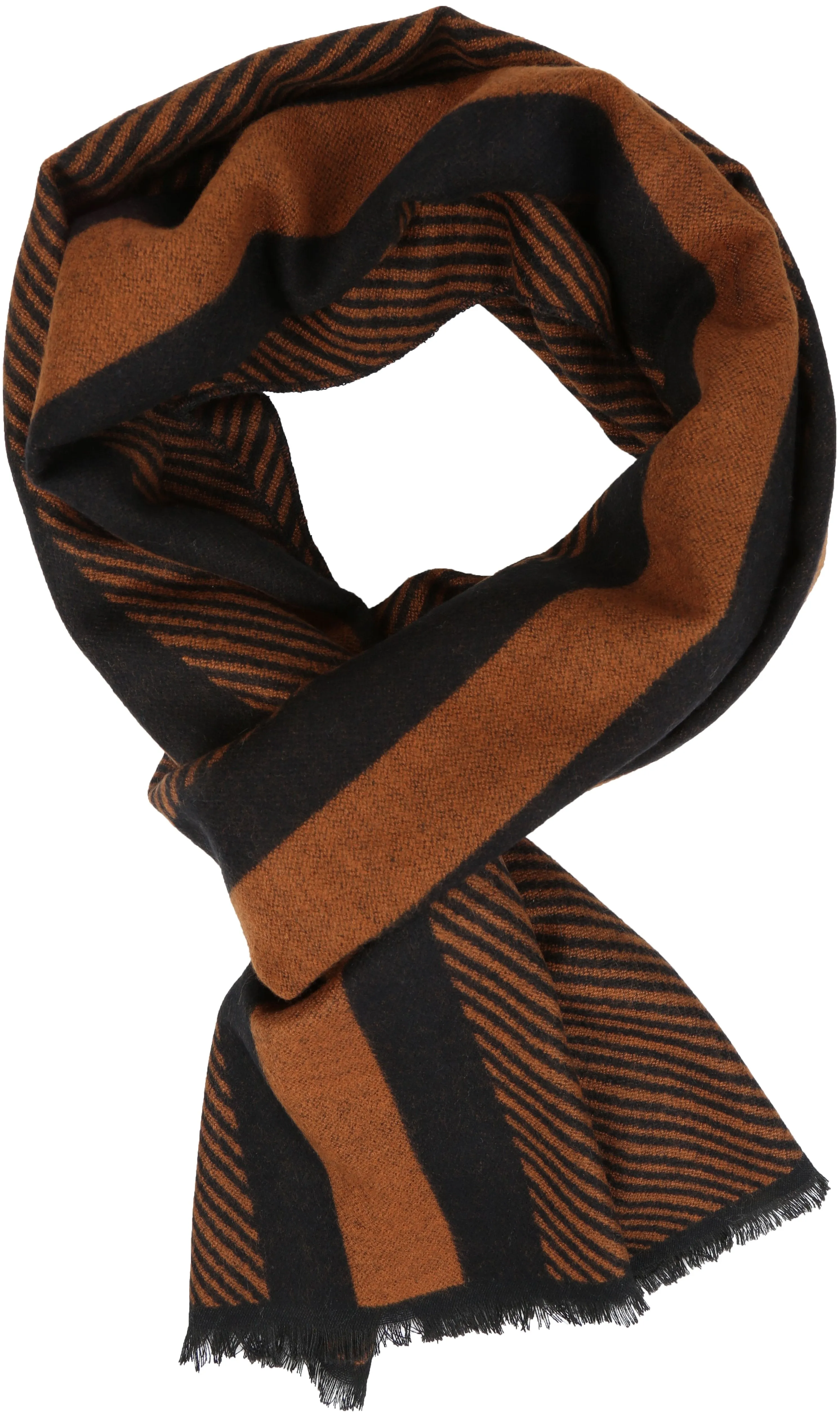 Sakkas Kopa Long Mid Weight Soft Fringe Patterned UniSex Cashmere Feel Scarf