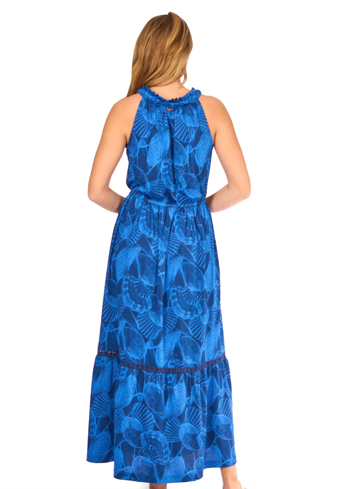 San Sebastian Tie Neck Maxi Dress