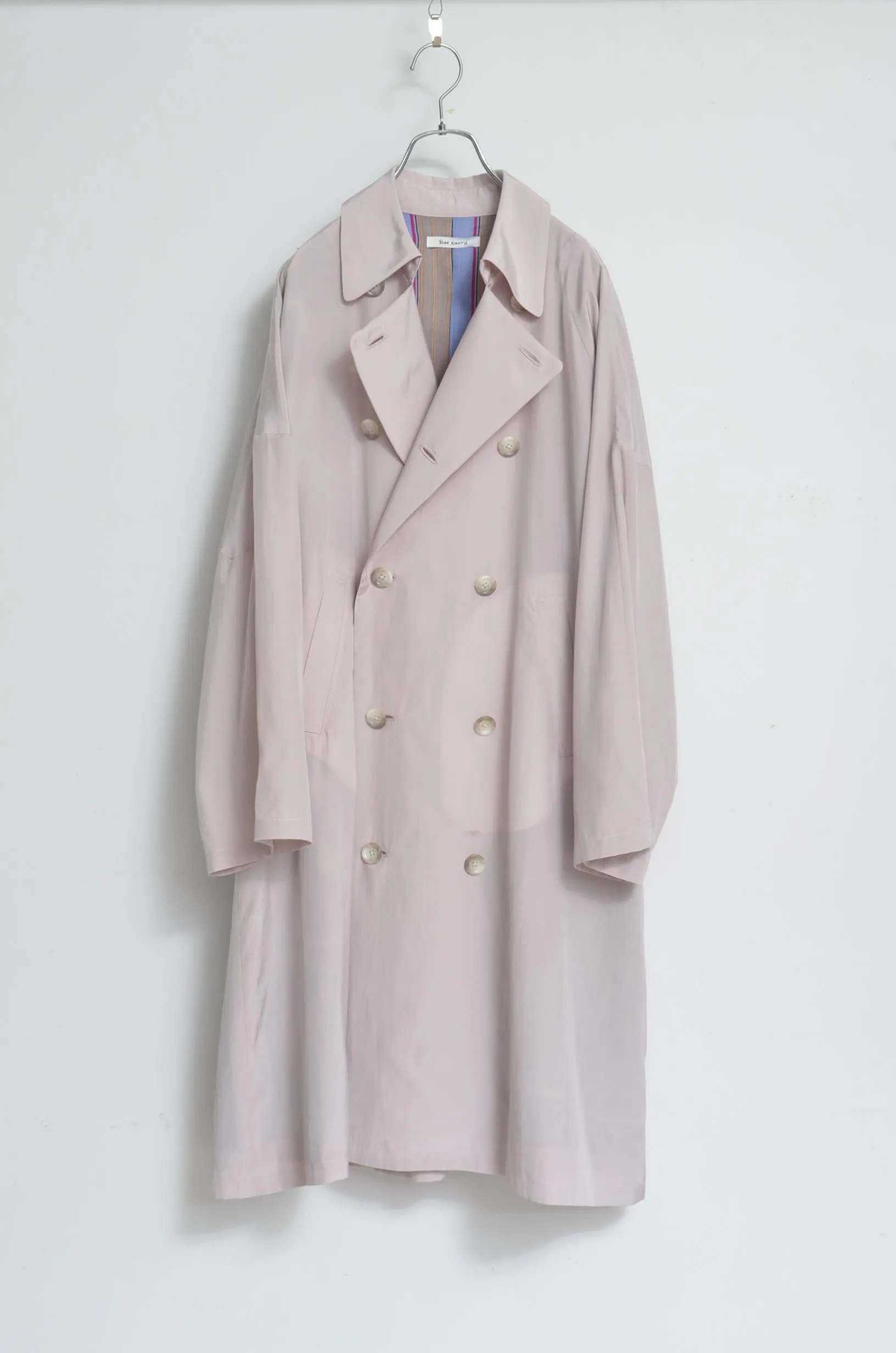 SCARF-LINED TRENCH COAT/PINK/01