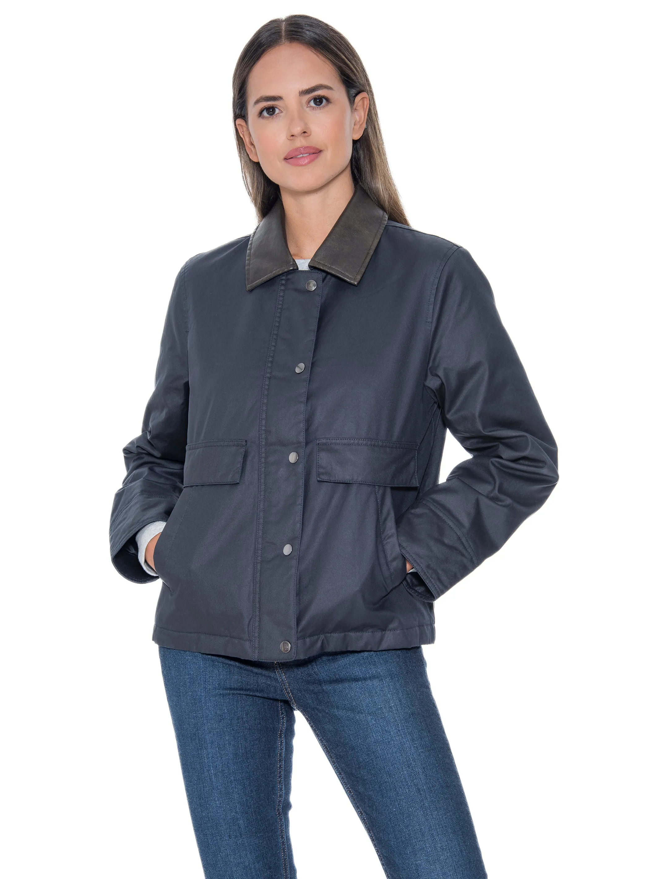 Sebby Collection Waxy Cotton Jacket