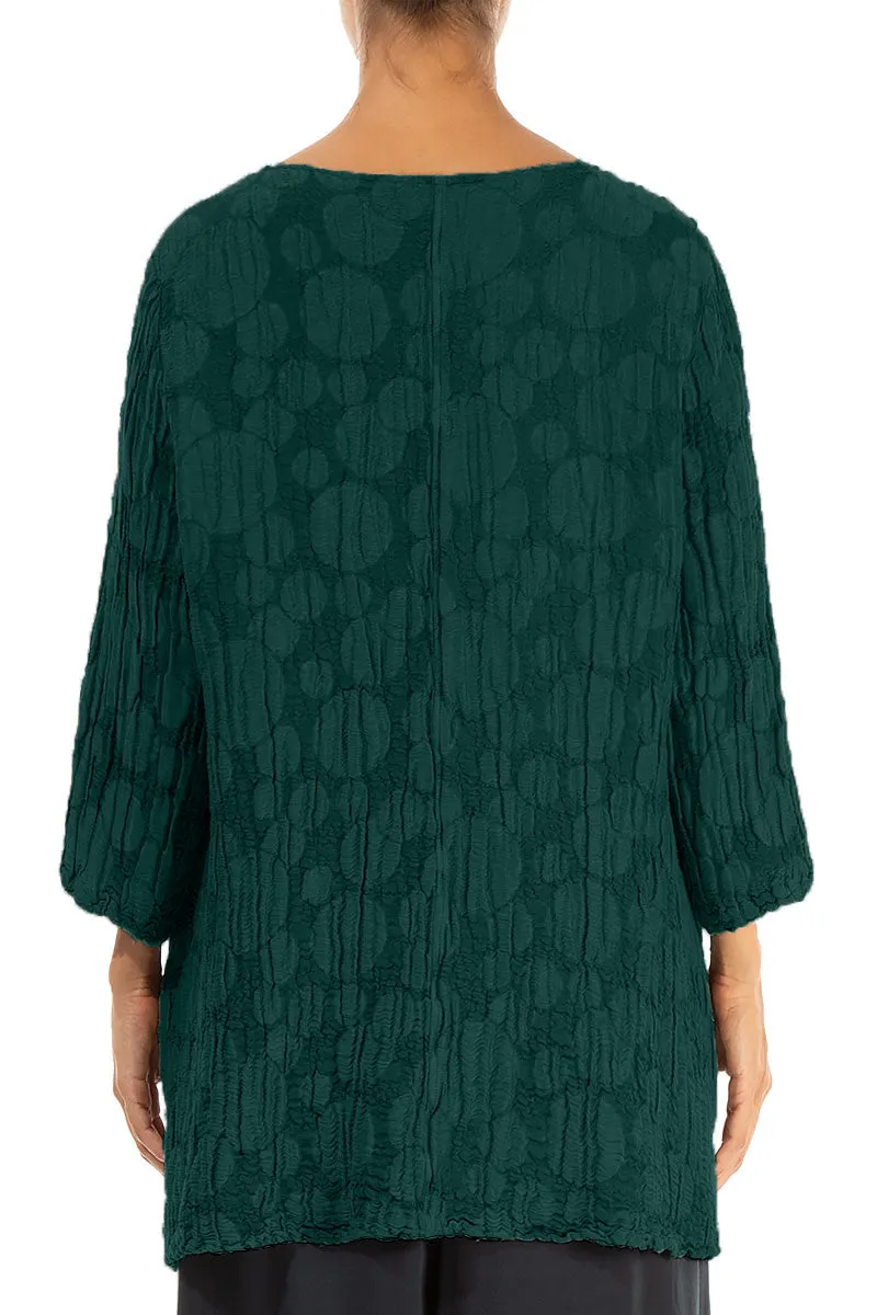 Side Pocket Emerald Circle Silk Linen Tunic