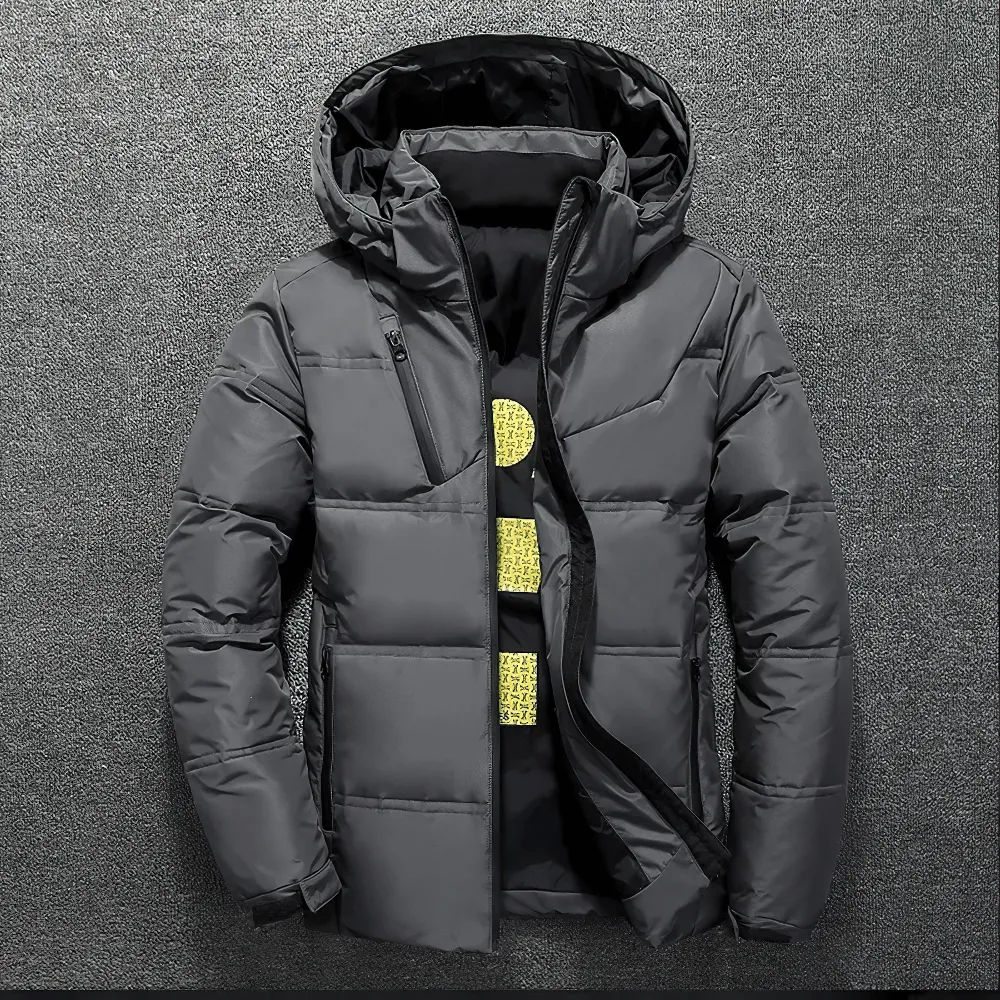 Stylish Men’s Down Jacket Hooded with Zipper - SF2266