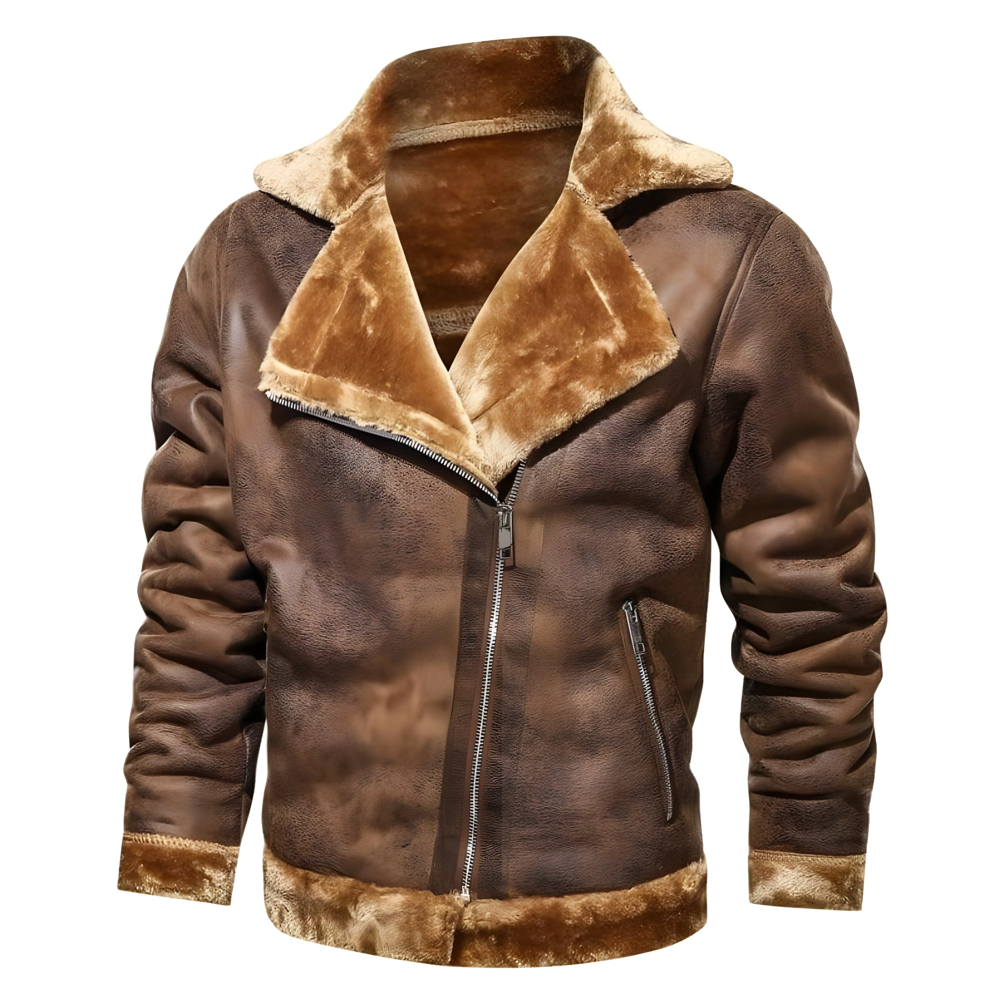 The Direwolf Faux Fur Winter Jacket - Brown