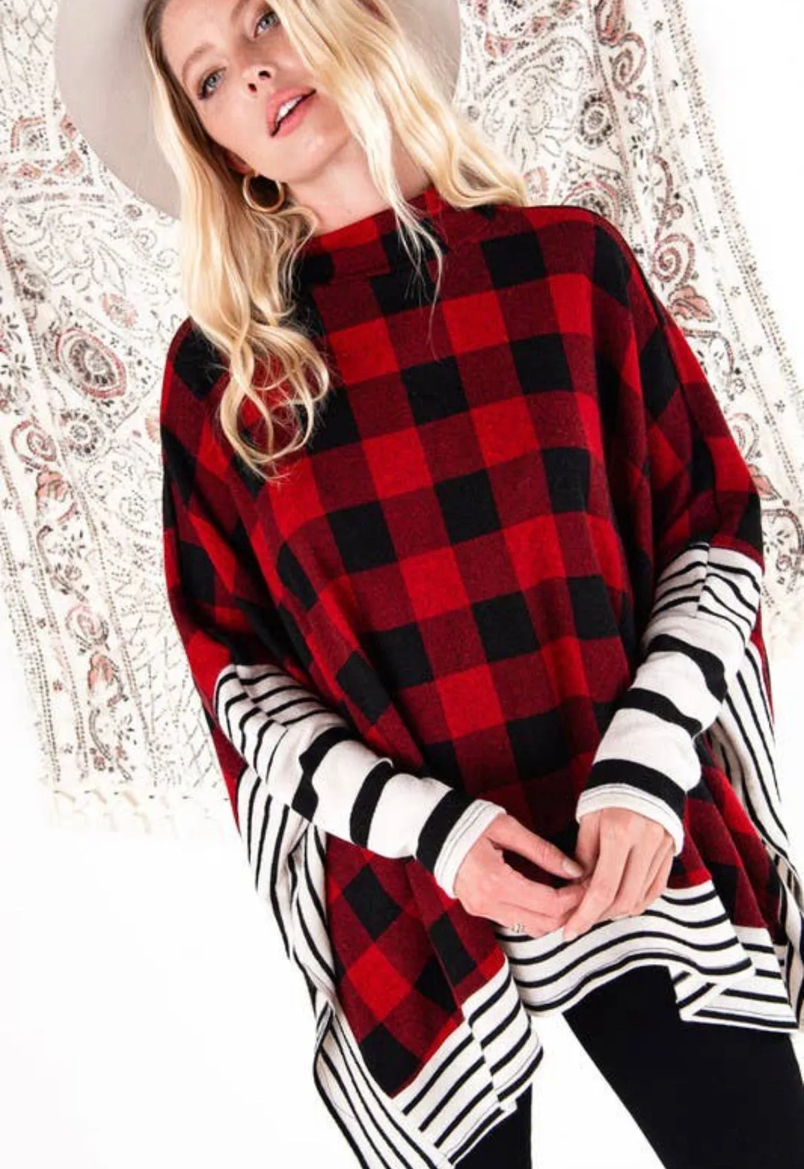 The Red Buffalo Poncho Sweater