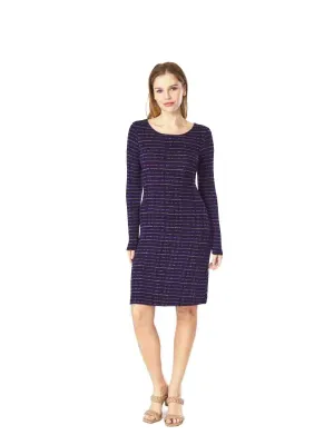 Tianello "Joaquin" French Knit Long Sleeve "Ballet" Dress