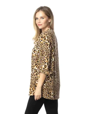 Tianello  TENCEL™ print  "Cheetah" Print   "Diva' Blouse