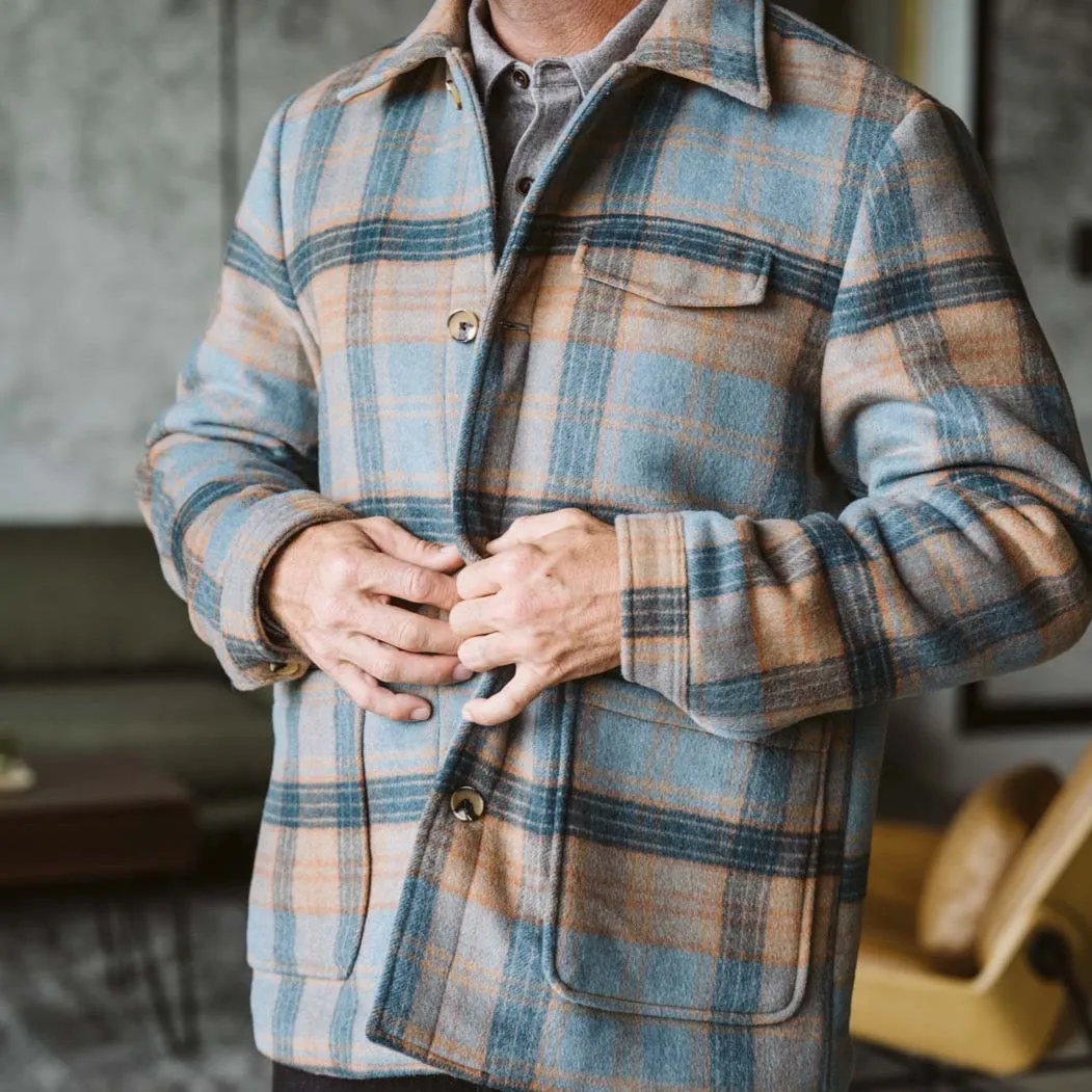 Wesley Wool Jacket | Sky Valley Plaid