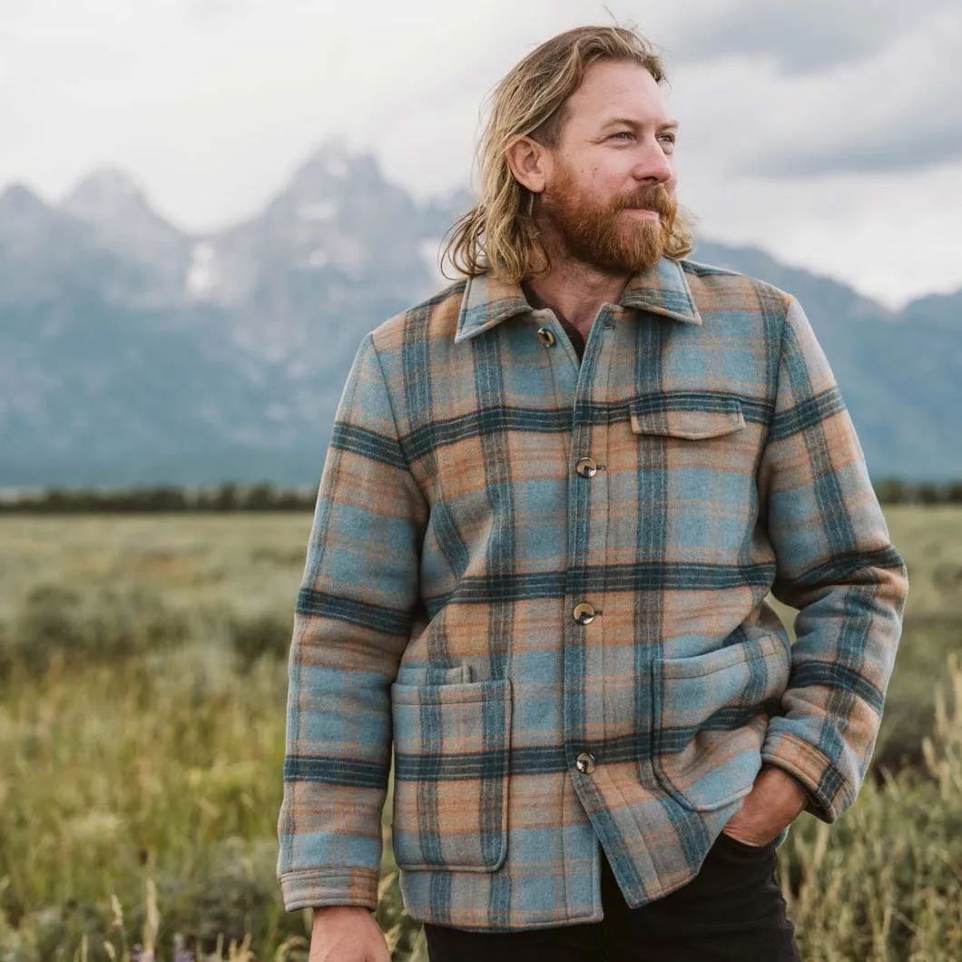 Wesley Wool Jacket | Sky Valley Plaid