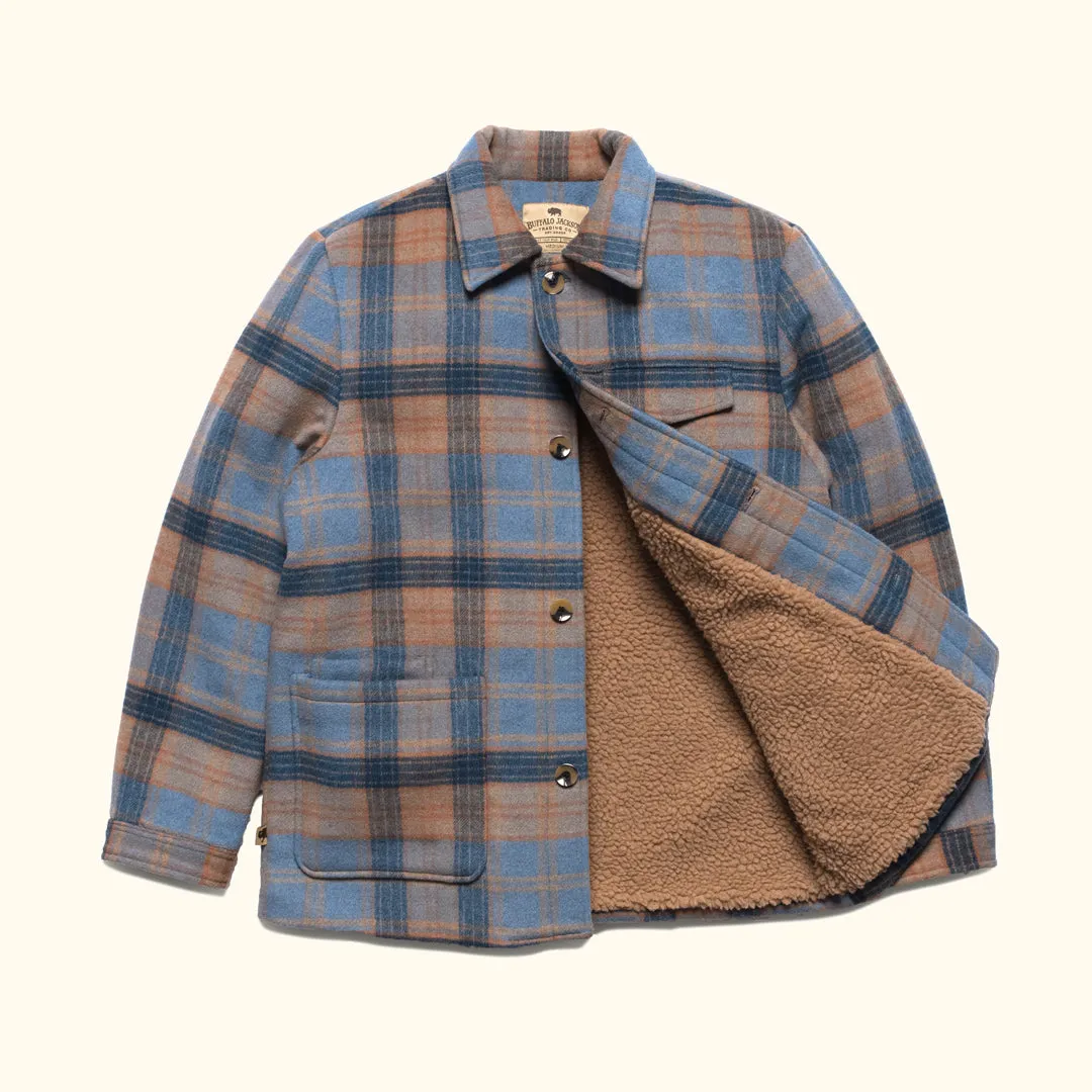 Wesley Wool Jacket | Sky Valley Plaid