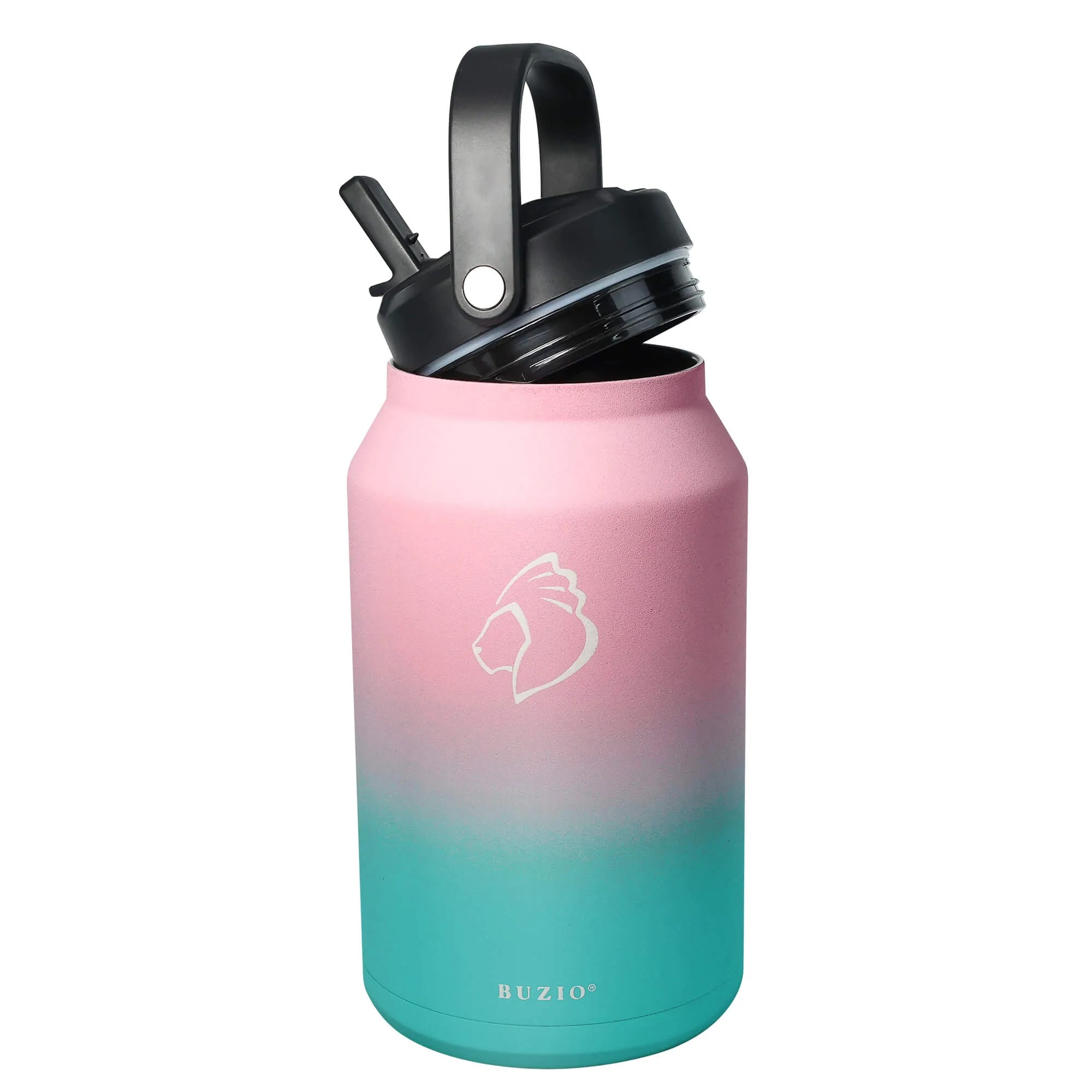 Wide Mouth Water Bottle with Straw Lid | 64oz | Sorbet