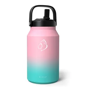 Wide Mouth Water Bottle with Straw Lid | 64oz | Sorbet