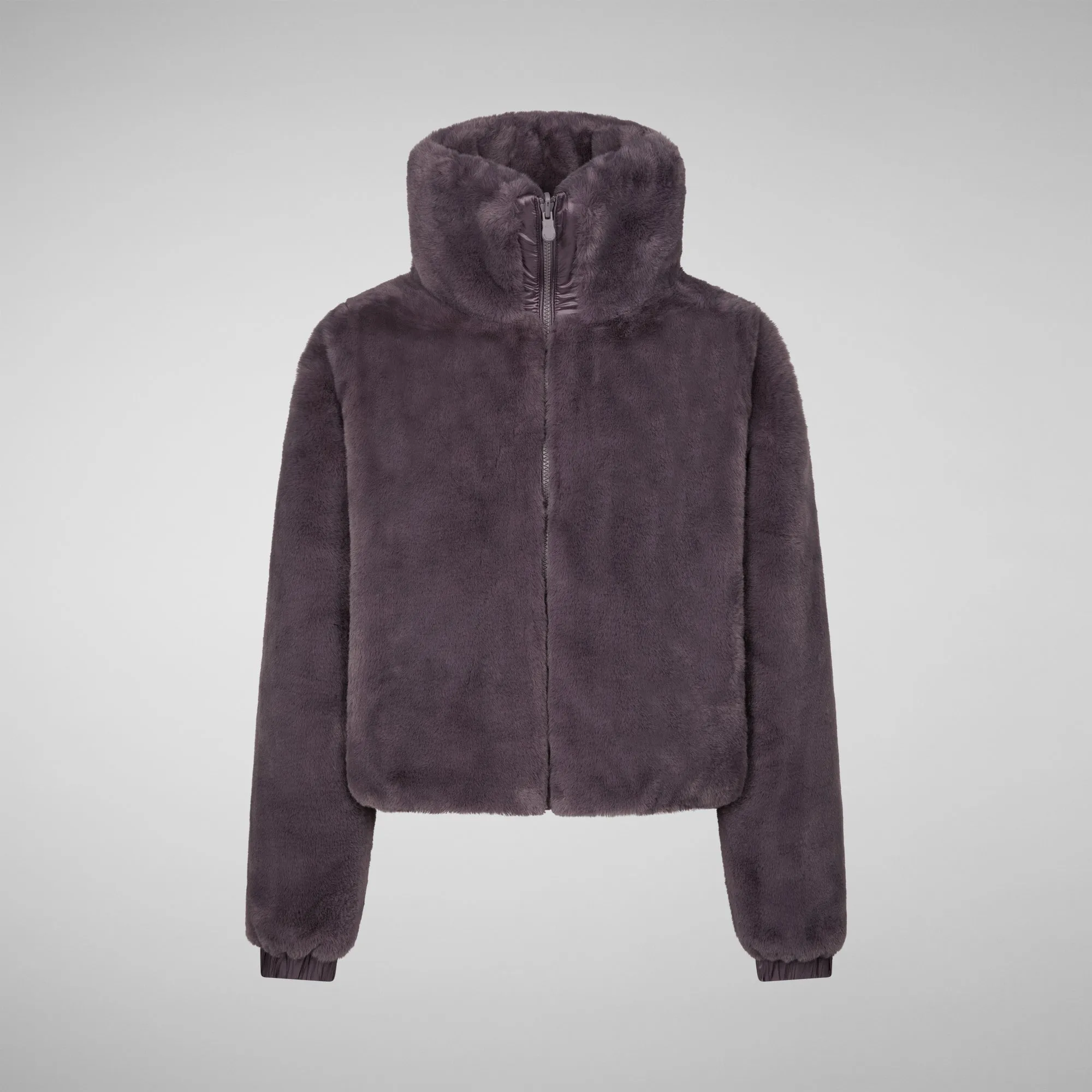 Women's Jeon Reversible Faux Fur Jacket in Ash Violet