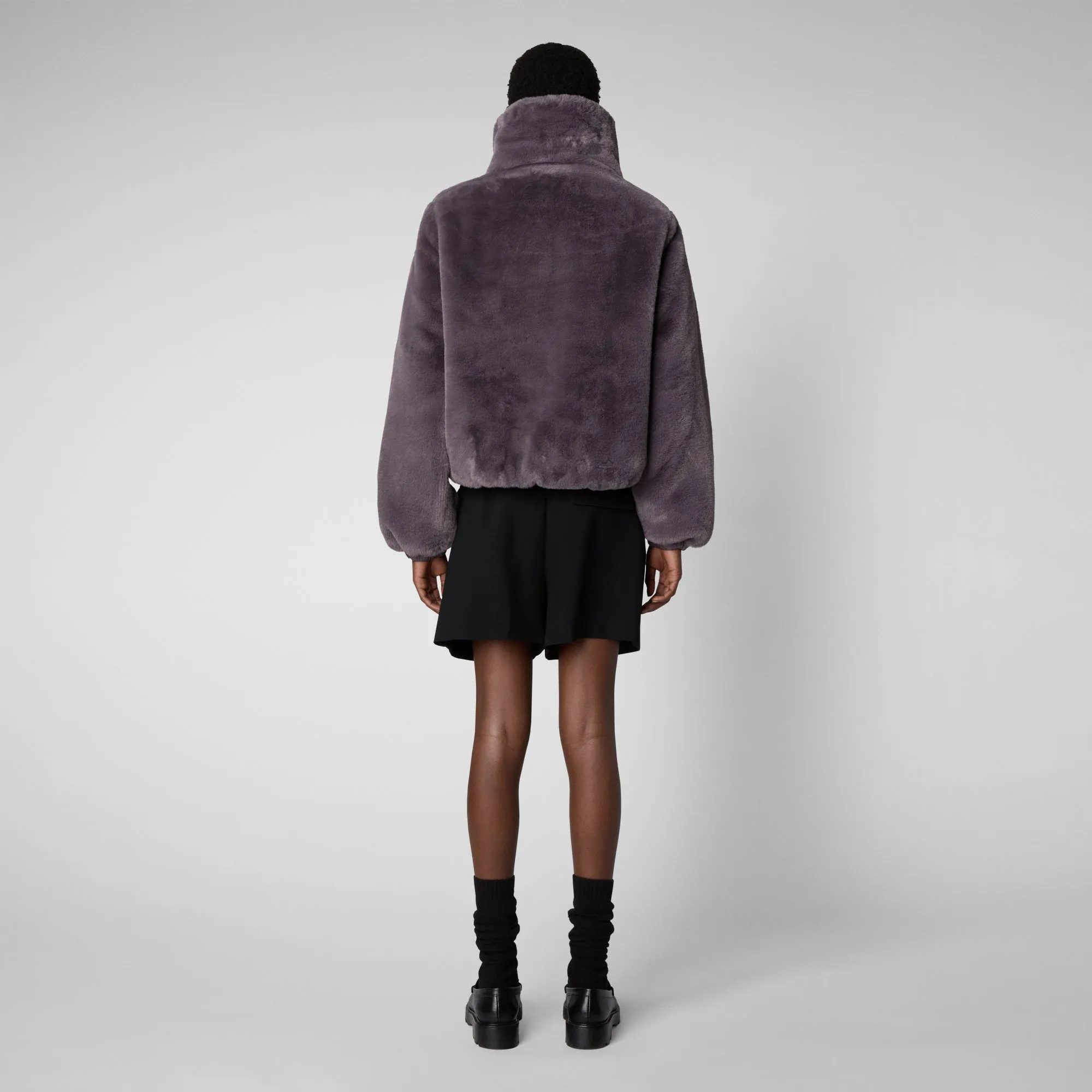 Women's Jeon Reversible Faux Fur Jacket in Ash Violet