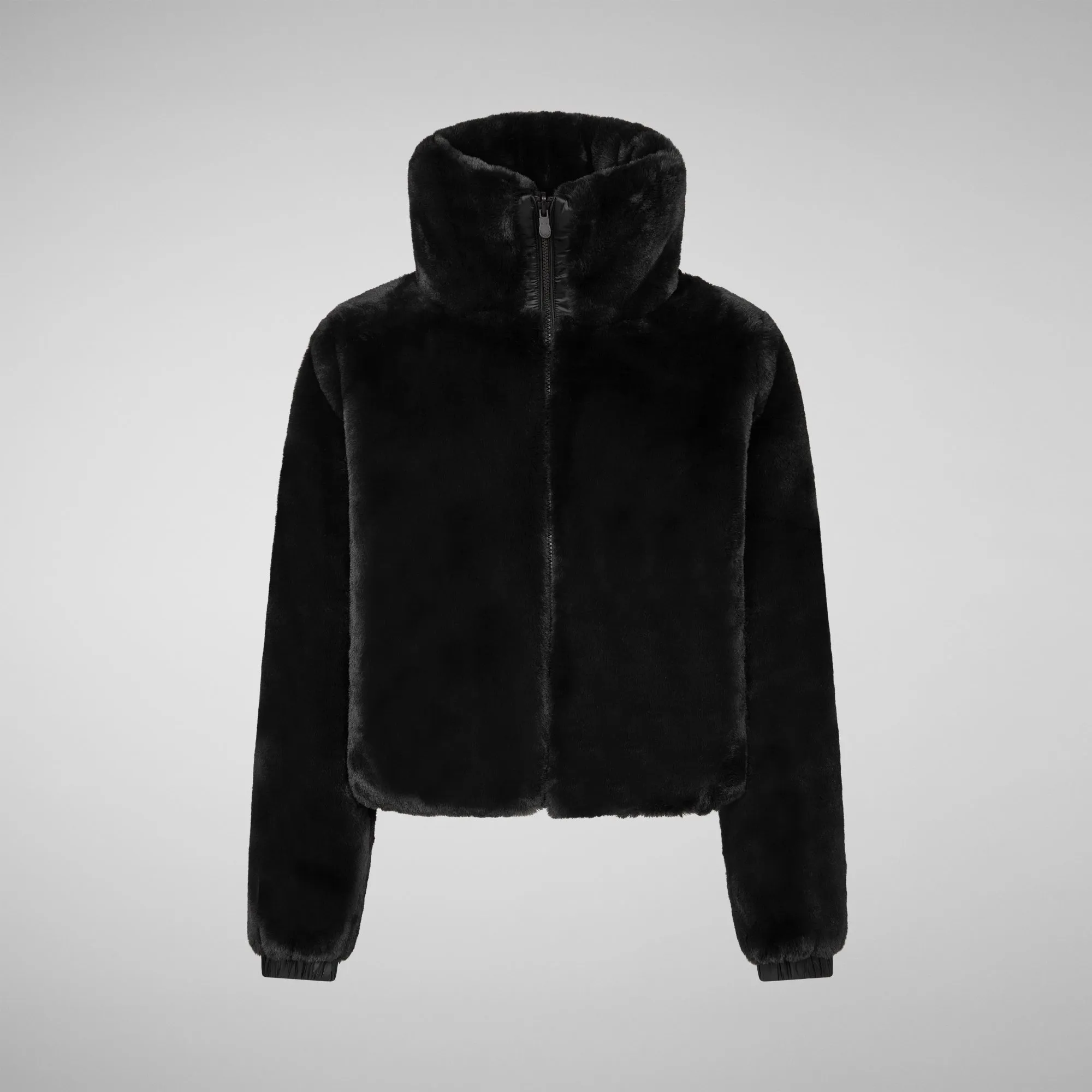 Women's Jeon Reversible Faux Fur Jacket in Black